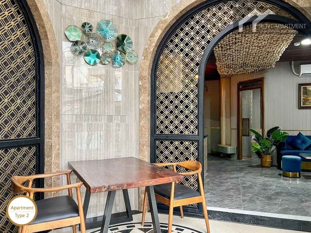 La Rosa 1-Bed outdoor dining table on covered terrace looking into living room