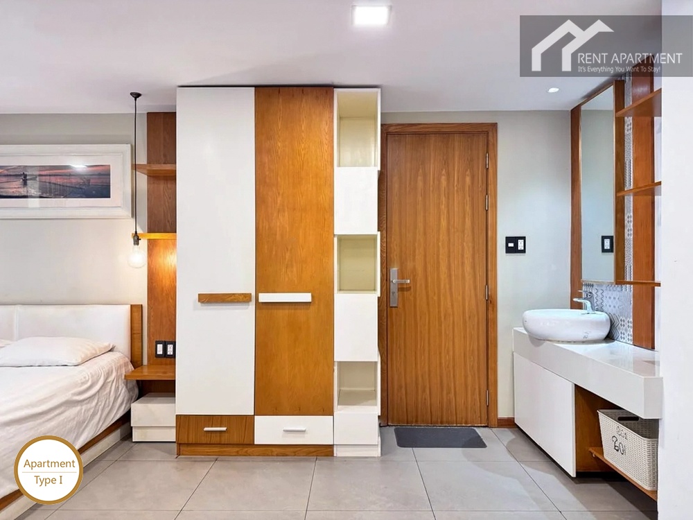 ID 2024 type 1 modern wooden wardrobe next to entrance door and vanity basin