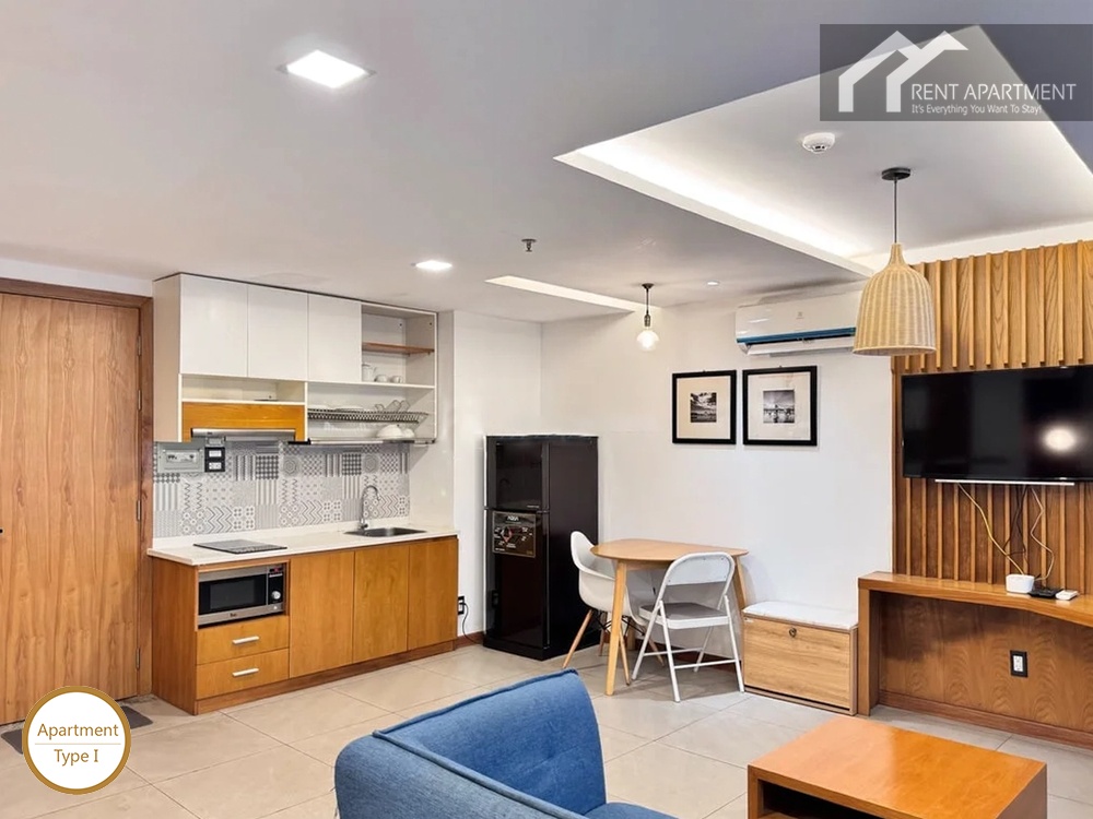 ID 2024 type 1 open concept studio interior with kitchen dining and living area