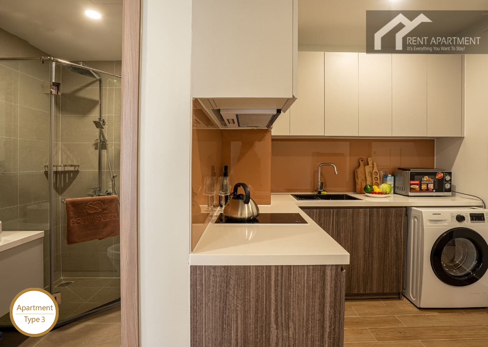 ID 2026 3-Bed compact kitchen with built in cabinets microwave and washing machine