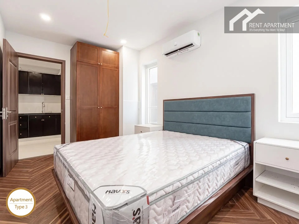 ID 2030 type 3 second bedroom with double bed wooden wardrobe and nightstand