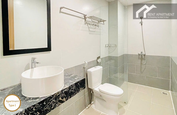 ID 2031 type 1 modern bathroom with marble vanity counter vessel sink and walk in shower