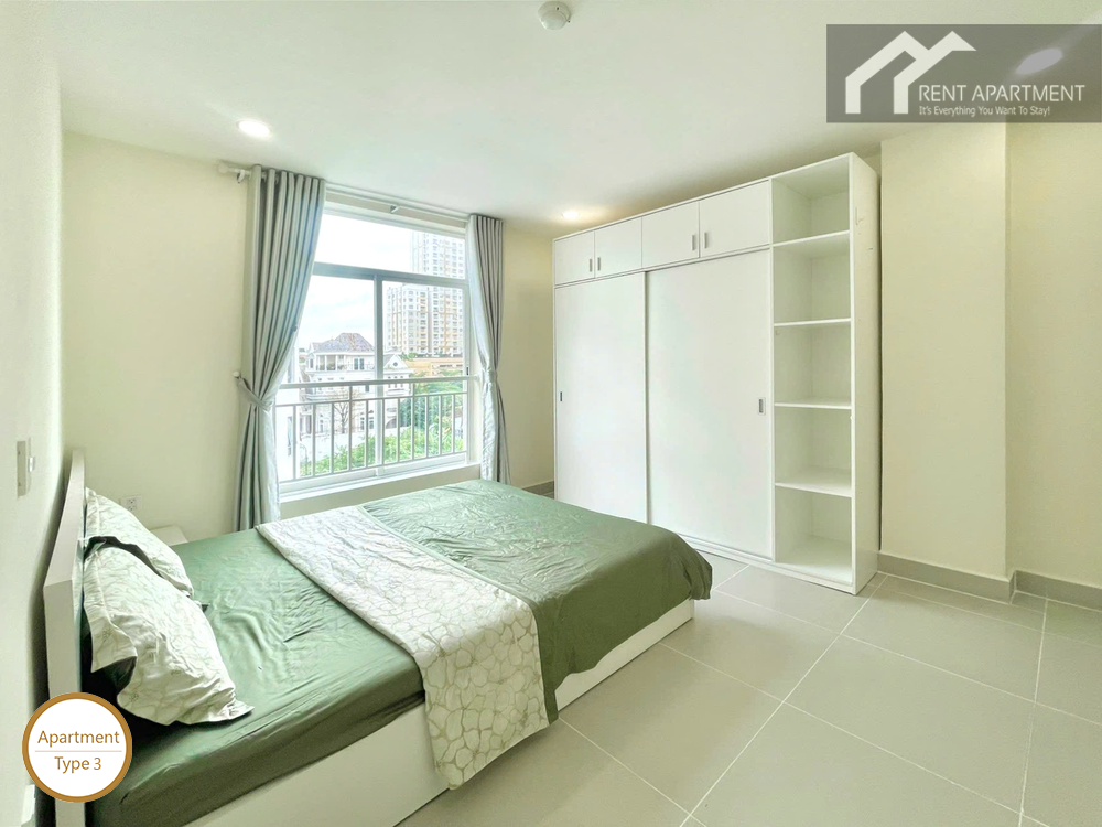 ID 2031 type 3 master bedroom with double bed white wardrobe and bright window view