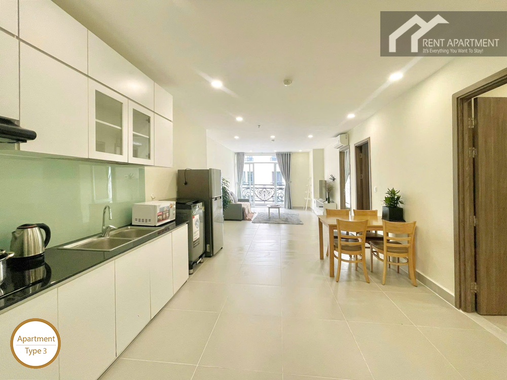 ID 2031 type 3 open concept kitchen and dining area leading to living room