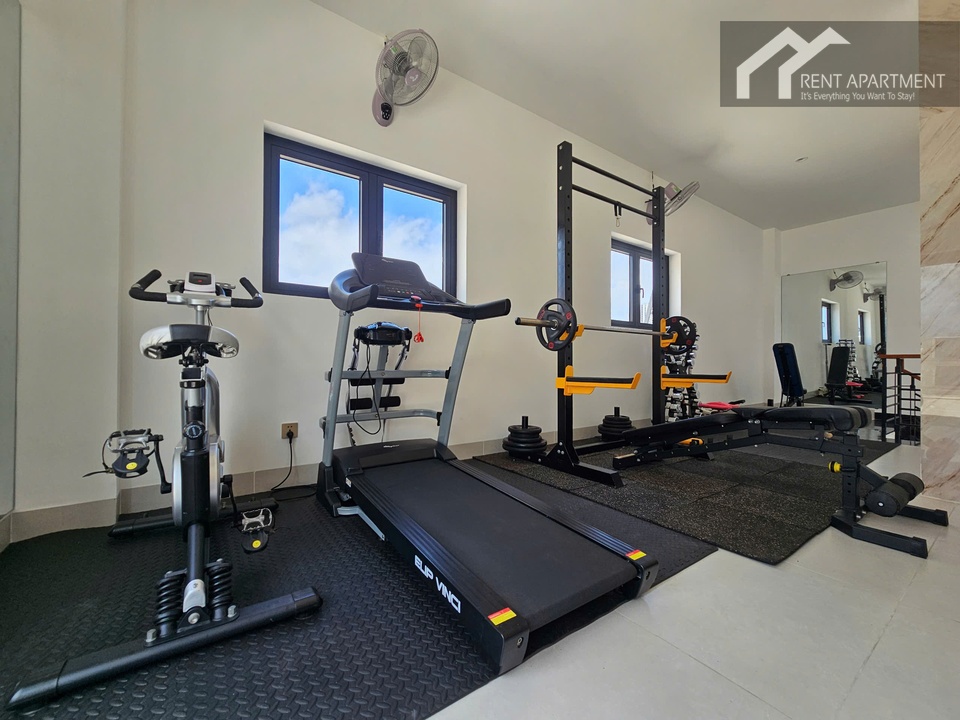 ID 2166 gym fitness area with workout equipment treadmill and exercise bike