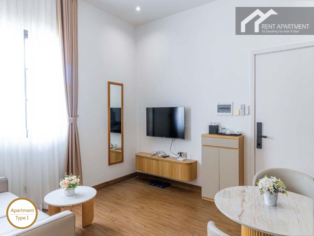 ID 2166 type 1 living room overview showing tv console wooden floor and entrance shoe cabinet