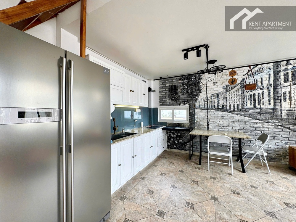 ID 2221 kitchen and dining area with refrigerator and dining table