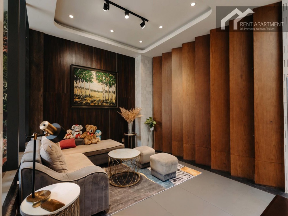 ID 2237 The classy modern guess room with mosaic bronzy stone and bronzy wooden walls