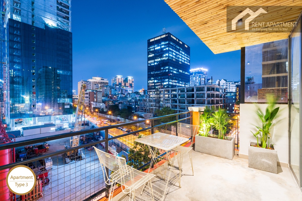ID 2241 type 3 large balcony night view outdoor seating