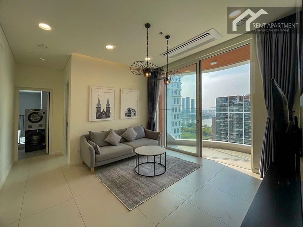 ID 2252 living room with balcony access and view into laundry room