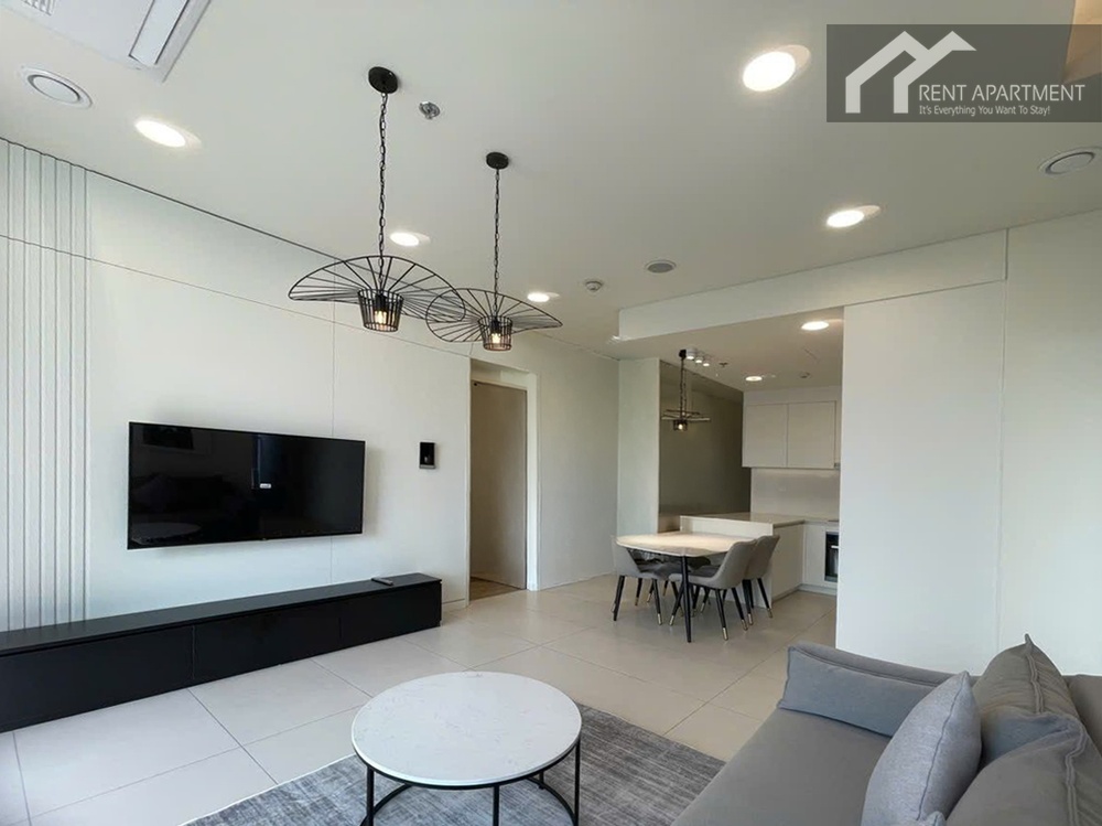 ID 2252 spacious open living room with mounted tv and open kitchen view