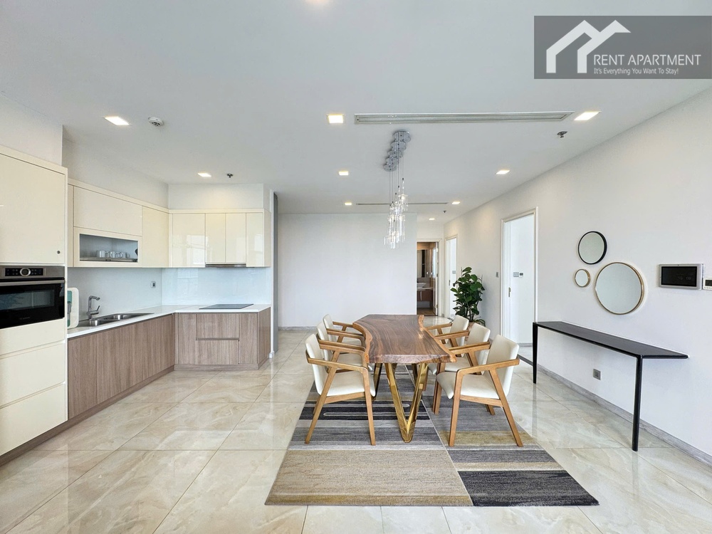 ID 2253 fully equipped kitchen with refrigerator and dining space