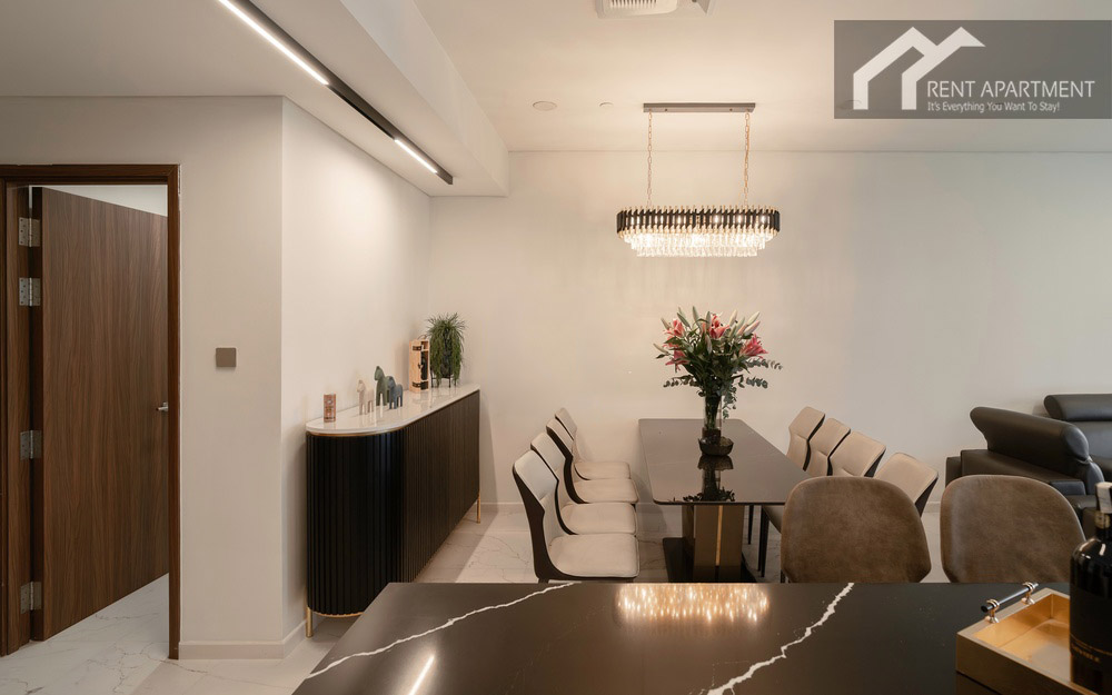 ID 2256 modern dining room with 10 seater table and crystal chandelier