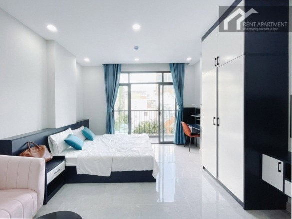 ID 2257 bright bedroom with double bed white wardrobe and balcony view