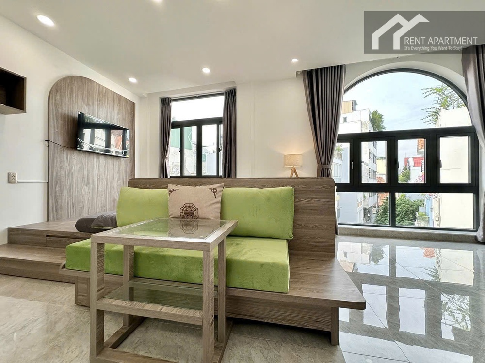 ID 2258 living room entertainment area with flat screen tv console