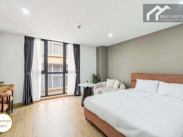 ID 2260 type 1 bright studio bedroom with double bed and large window