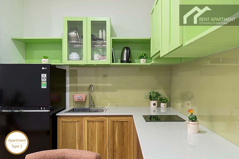 ID 2260 type 2 kitchen counter with sink induction cooktop and refrigerator