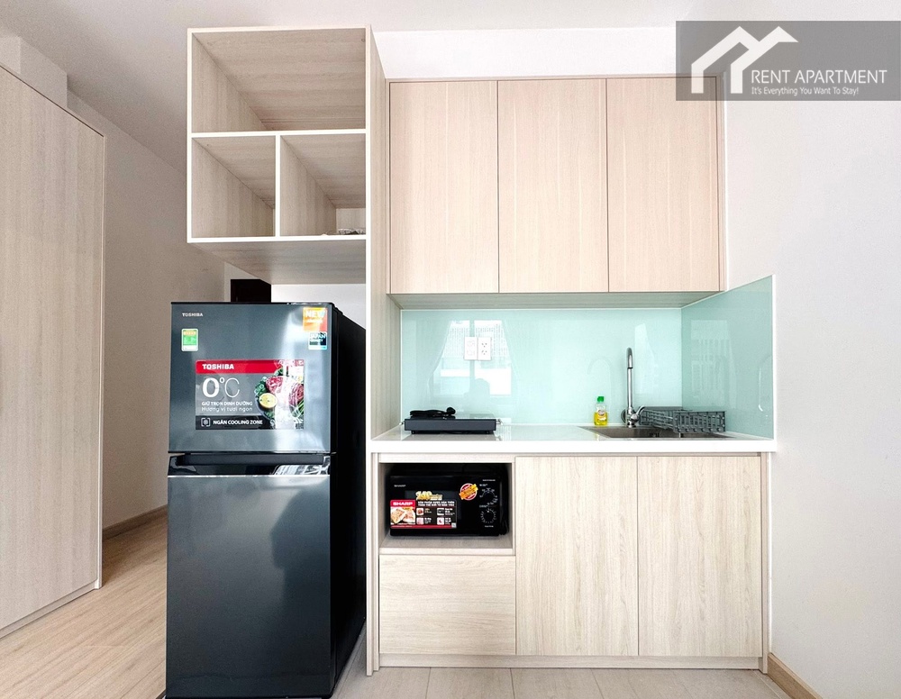 ID 2261 modern compact kitchenette with refrigerator microwave and sink