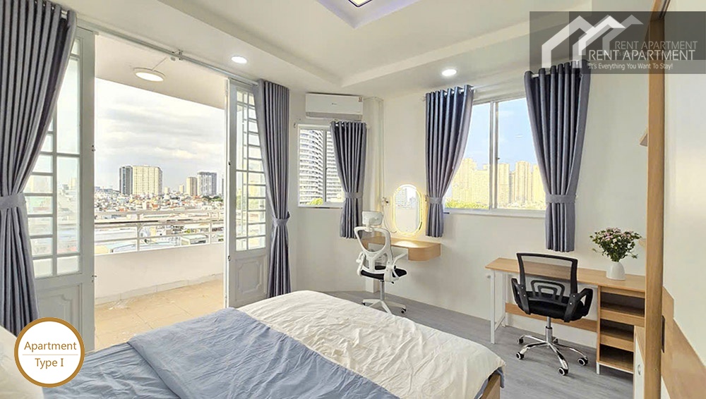 ID 2218 type 1 bright studio bedroom with open balcony door