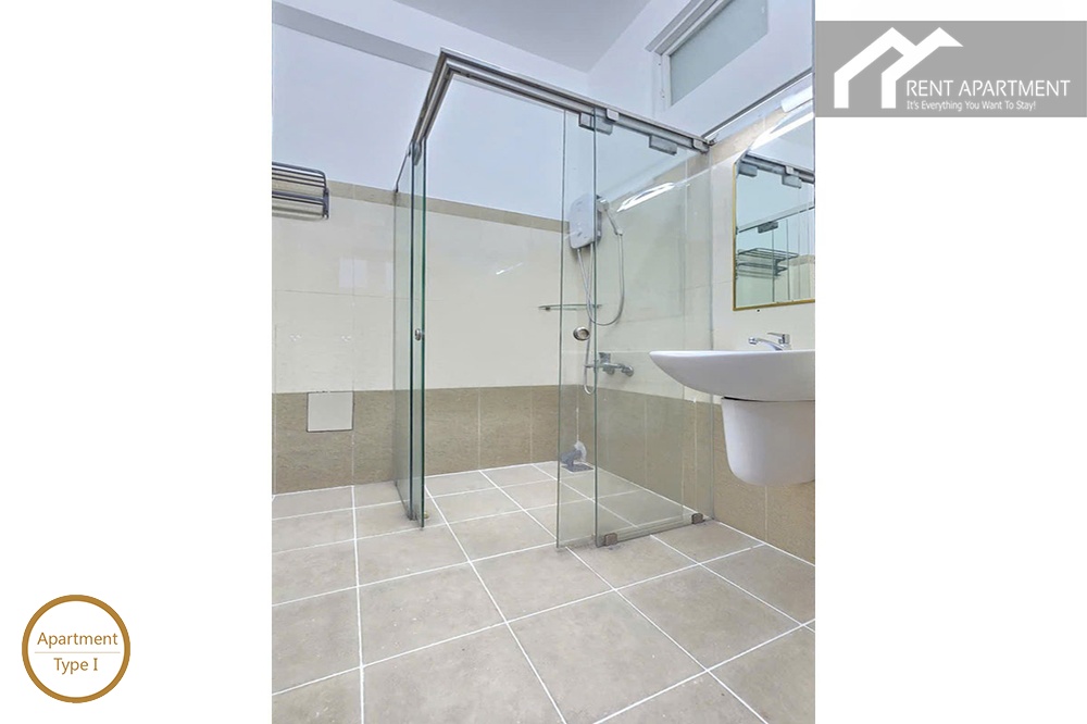 ID 2218 type 1 modern bathroom with glass shower cabin