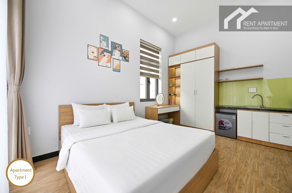 ID 2223 type 1 double bed with wooden platform wall art and window