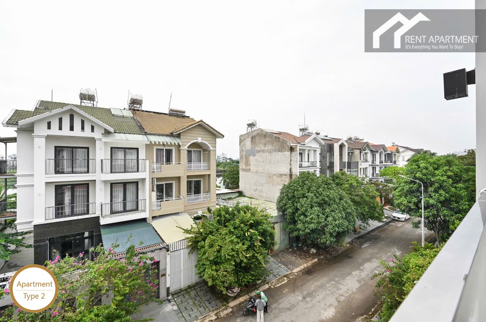 ID 2223 type 2 neighborhood street and surrounding houses view from balcony