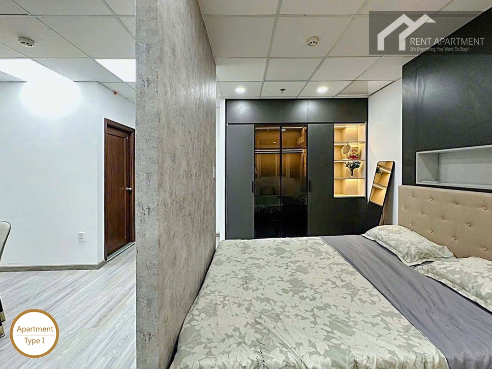 ID 2262 type 1 cozy bedroom with double bed and modern glass wardrobe