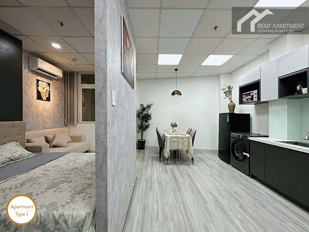 ID 2262 type 1 spacious studio interior with sleeping nook and open kitchen