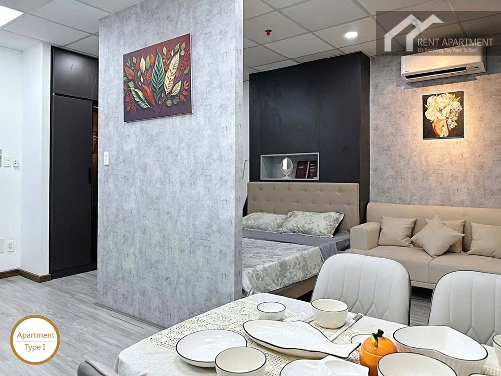 ID 2262 type 1 studio apartment with dining table bed and sofa