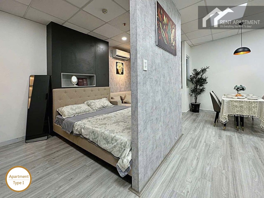ID 2262 type 1 studio apartment with partition wall bed and dining space