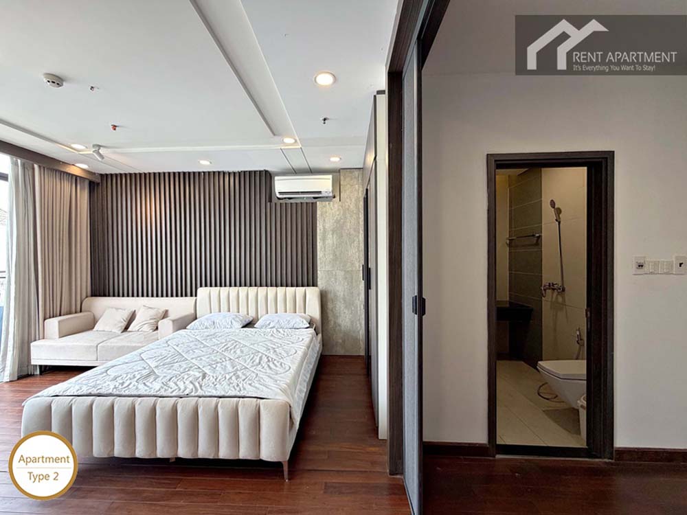 ID 2262 type 2 bedroom view showing comfortable bed sofa and attached bathroom