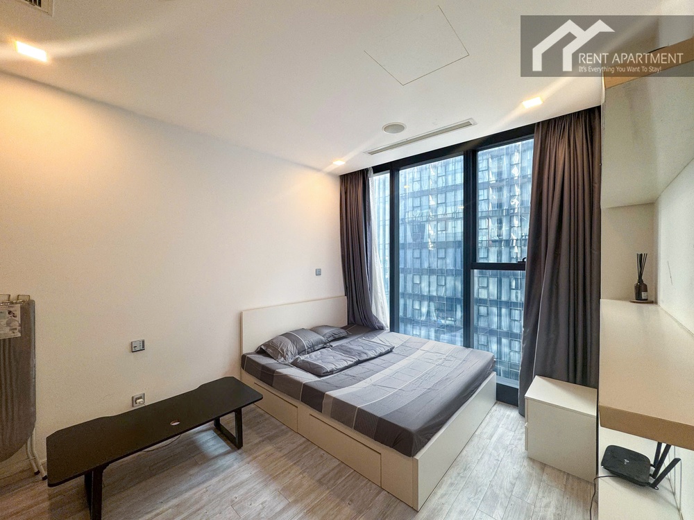 ID 2268 bright bedroom featuring double platform bed with drawers and window view