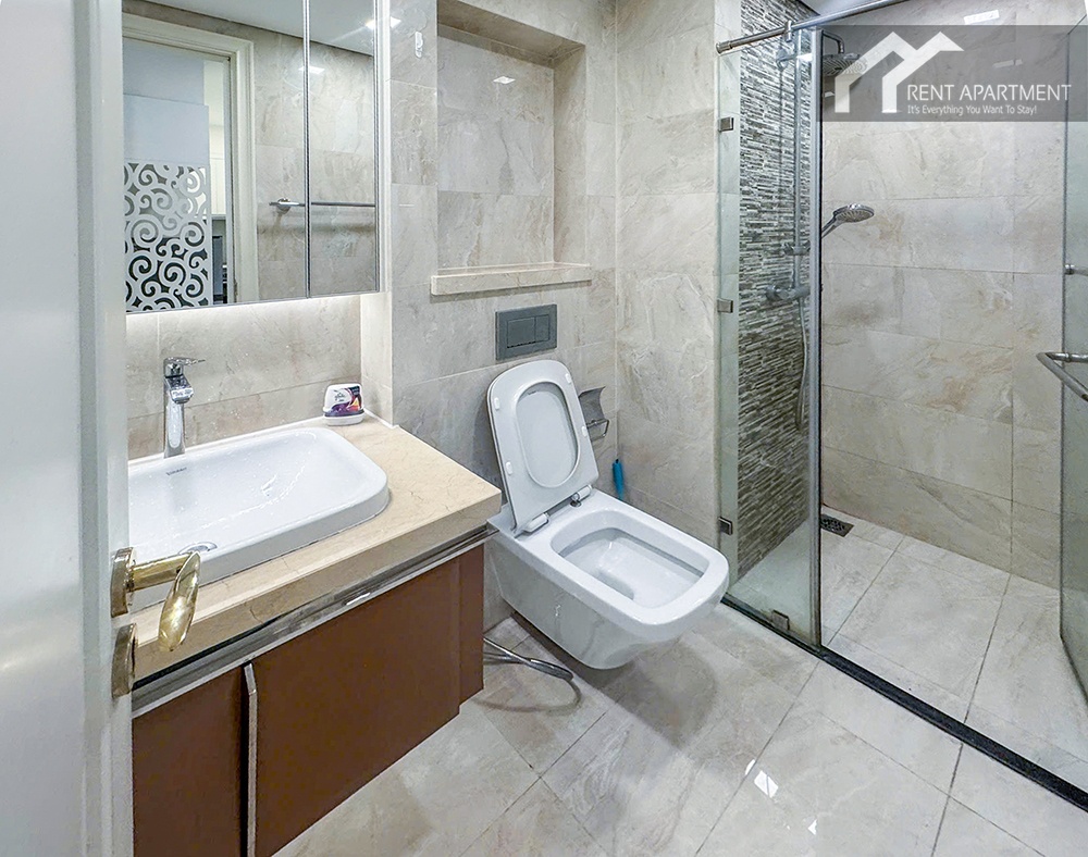 ID 2268 elegant bathroom with marble vanity sink wall-hung toilet and walk-in glass shower ID 2268 elegant bathroom with marble vanity sink wall-hung toilet and walk-in glass shower