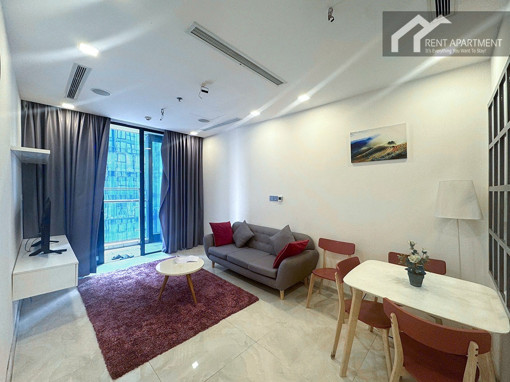 ID 2268 living room with comfortable sofa plush rug dining table and balcony sliding door